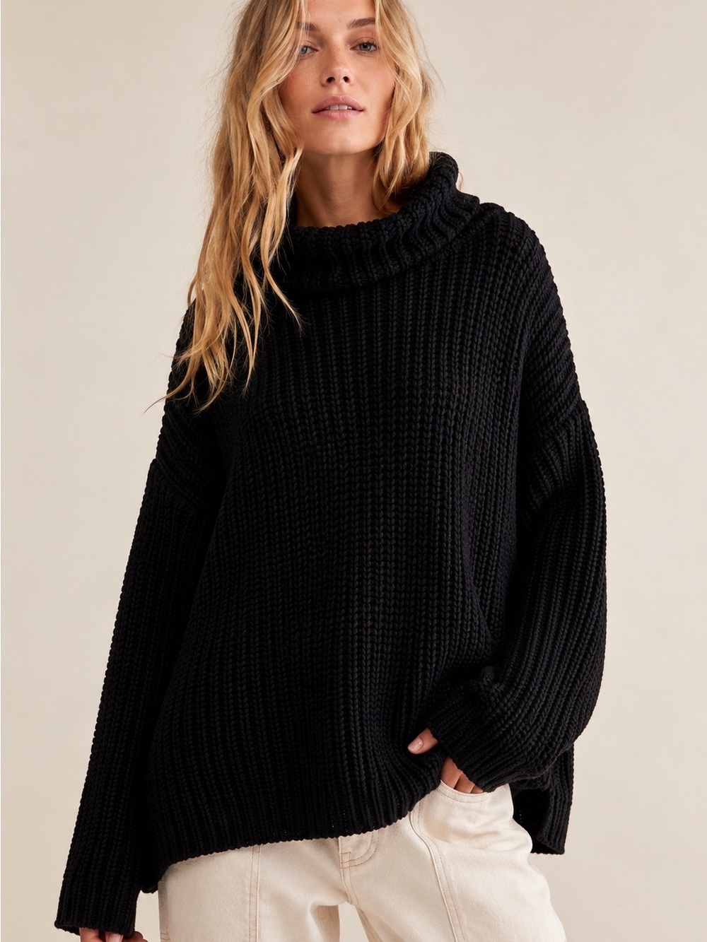 NWT | Free People Swim Too Deep Oversized Turtleneck Sweater